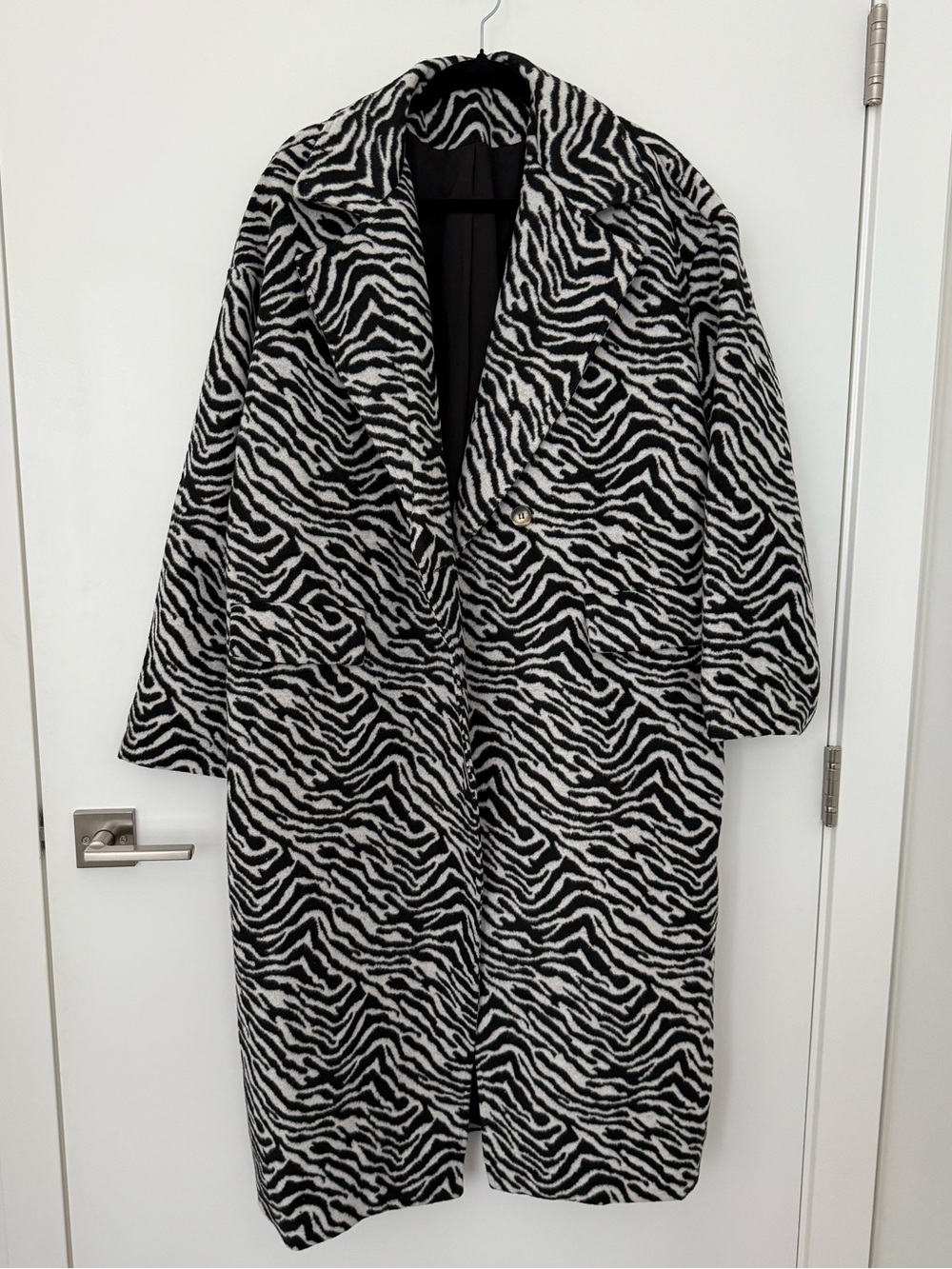 Zebra Print Long Coat